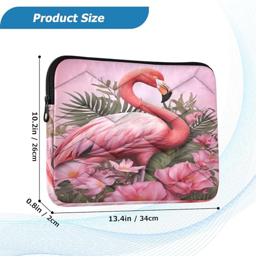 Funda para portátil 13-14 pulg rosa flamenco impermeable y antichoque miniatura 3