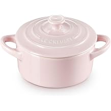 Le Creuset Stoneware Mini Round Cocotte, 8 oz, Chiffon Pink