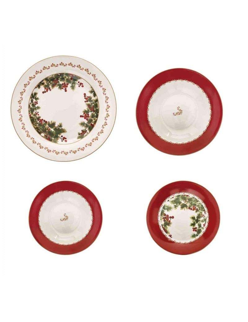 Brandani - servizio 18 pz "le bacche" porcellana