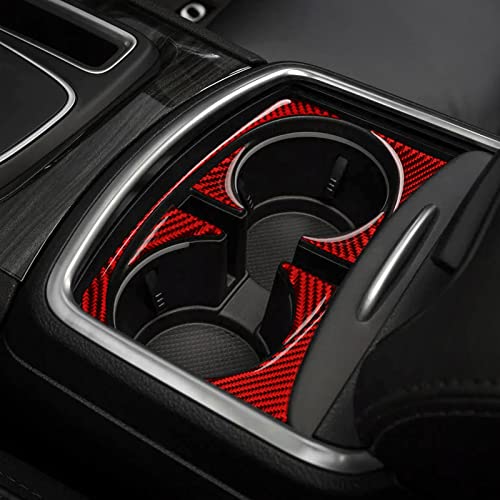 Image of Car Front Cup Holder Decor Cover Decals for 2011-2023 Chrysler 300 / 300C / 300S / Limited /Touring /Base Accessories Interior Stickers