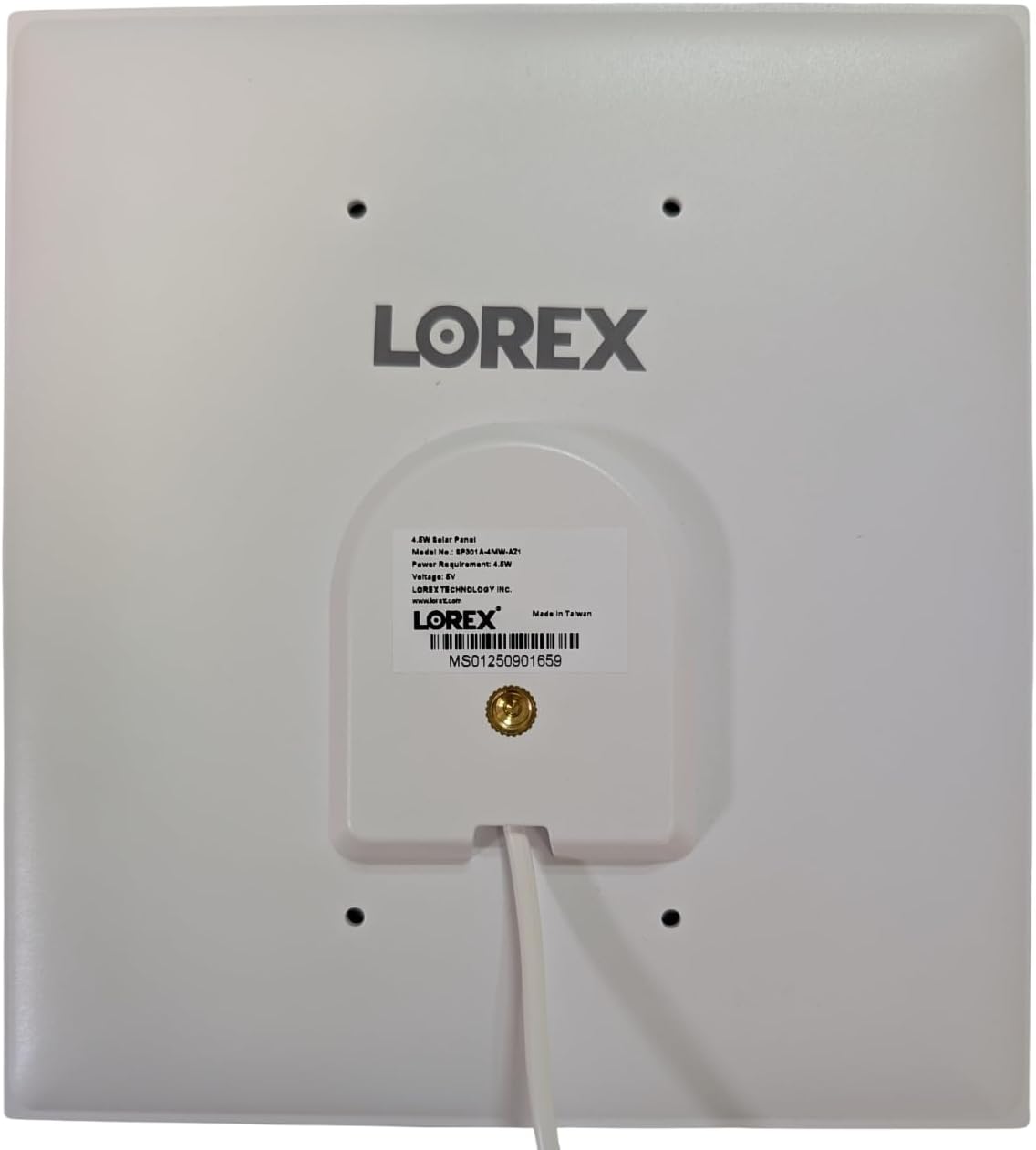 Lorex Solar Panel for Battery-Operated Cameras | 4.5 Watt | USB C and Micro-USB Adaptor | High-Efficiency | Non-Stop Power | Weatherproof | Flexible Setup
