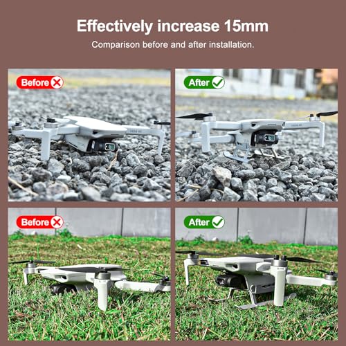 Mini 4K Fahrwerk Wasserfahrwerk Drone Für DJI Mini 4K Zubehör, Tomat Faltbarer Extender Mini 4K Landing Gear Combo