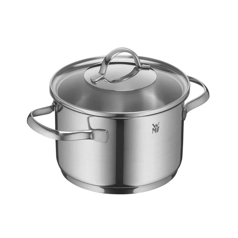 WMF Provence Plus Topfset Induktion 5-teilig, Kochtopf Set unbeschichtet mit Glasdeckel, für alle Herdarten geeignet, Induktions Töpfe Set, ohne Skalierung, Cromargan Edelstahl poliert