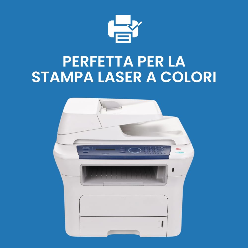 Color Copy Risma Carta A4 Liscia 250 g/m² 125 Fogli Bianca per Stampante Ink Jet Laser Fax