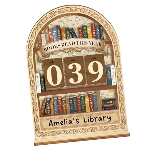 Snorvixre Libri che hai letto quest'anno, Counter Fantasy Libro Scudo per decorazioni della biblioteca domestica, regalo per donne, insegnanti, regalo club del libro