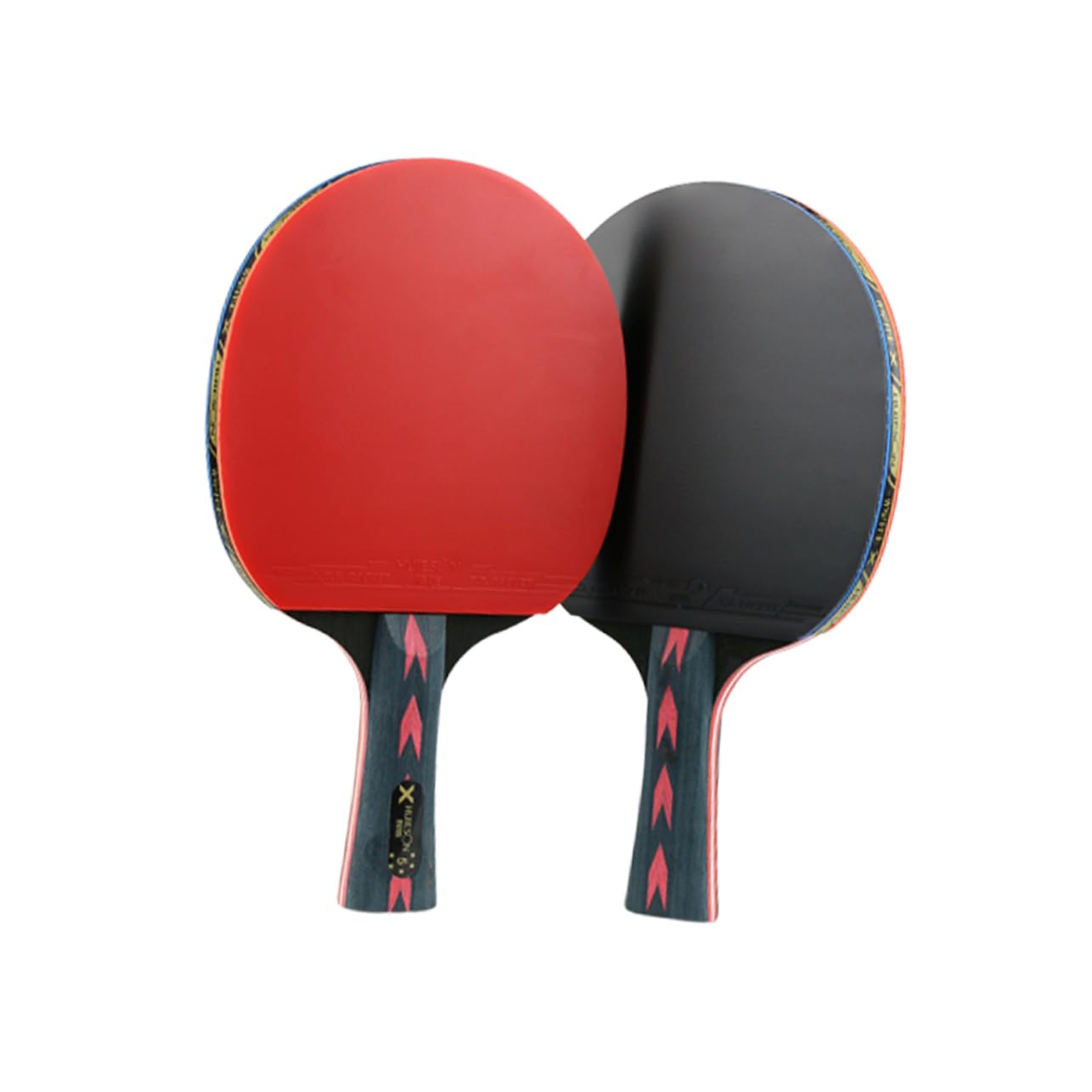 Toddmomy 2pcs 5 Star Fiber Table Tennis Racket Double-Sided Pimples-Teenagers Junior Players Carbon Fiber Pingpong Paddle Horizontal Grip