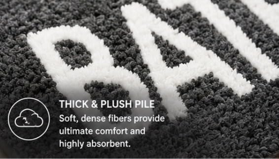 Image of Set of 2 Micro Anti Skid Bath Mat for Home Kitchen, Office, Water Absorbent Machine Washable and Quick Dry Luxury Mats for Bathroom, Kitchen, Entrance. (Grey)