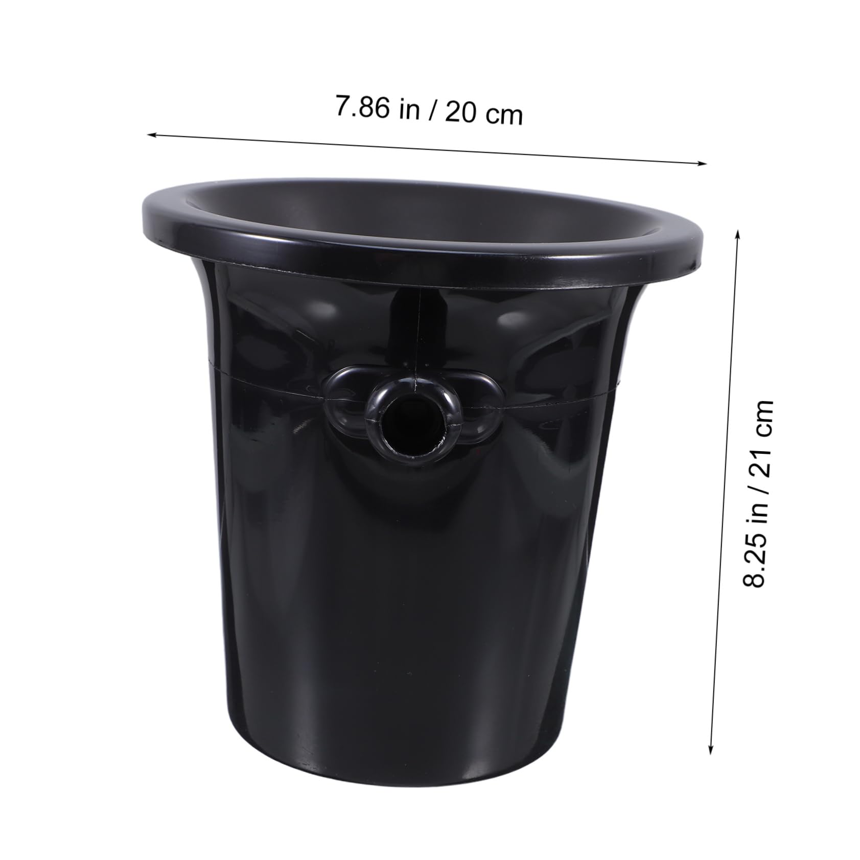 Escupideras para Cata de Vino de Plástico Negro Doble Asa, Diseño Redondo Occidental, Paquete de 4 Piezas para Fiestas y Bodegas