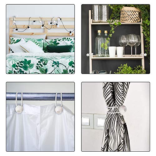 Aoprie 30 Pcs Bungee Cords With Balls 4 Inch White Ball Bungees Heavy Duty Tarp Bungee Cords Trap Weather Resistant Tie Down Strap For Camping, Tents, Cargo, Holding Wire And Hoses #TOP4