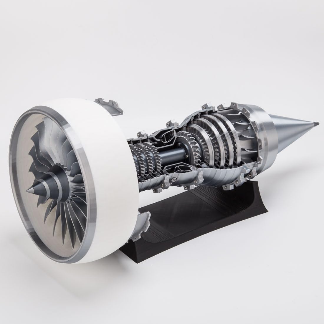 Model silnika spalinowego, TRENT900 skala 1/15, nadruk 3D, funkcjonalny silnik turbofanowy, zestaw do samodzielnego montażu, silnik samolotowy, prezent
