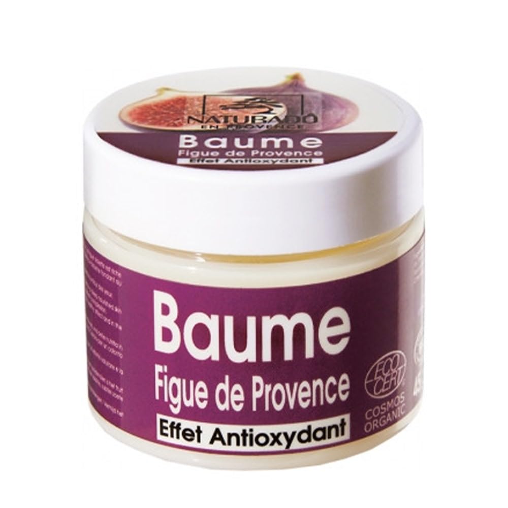 Naturado Baume Figue de Provence Éclat du Visage Bio 45g pour Peau Normale, Peau Sèche
