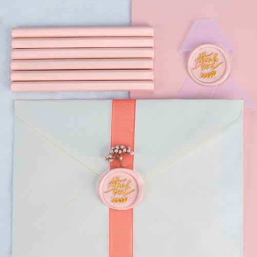 Miniatura 5 de 16 unidades de varillas de cera de sellado de pistola de pegamento rosa sucio para mini pistola de pegamento, haz sellos para invitaciones de boda,