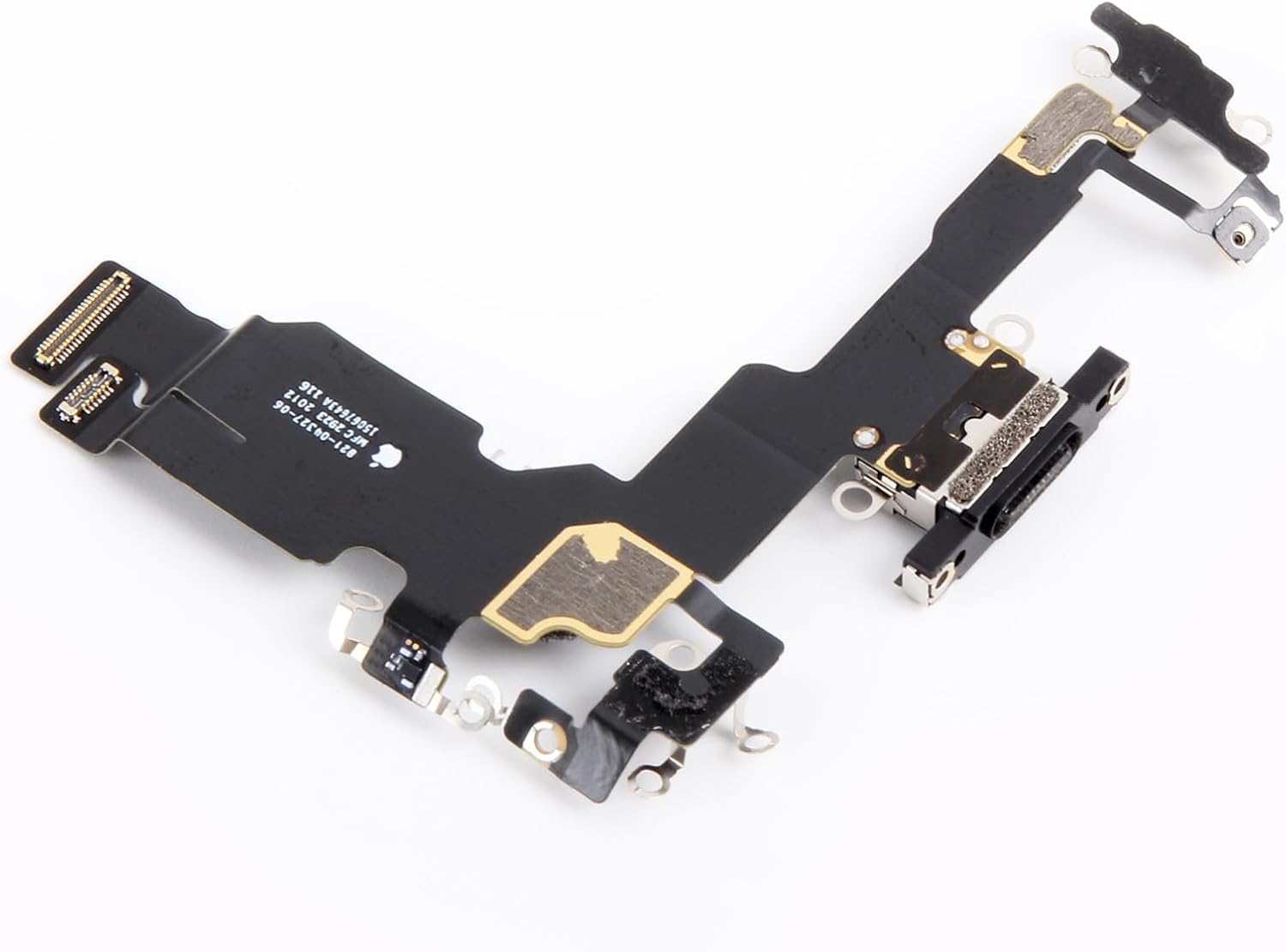 for iPhone 15 Charging Port Replacement (Black) OEM Original Lightning USB Dock Connector Flex Cable Assembly Includes Waterproof Tape & Tool Kit for A3090, A2846, A3089, A3092
