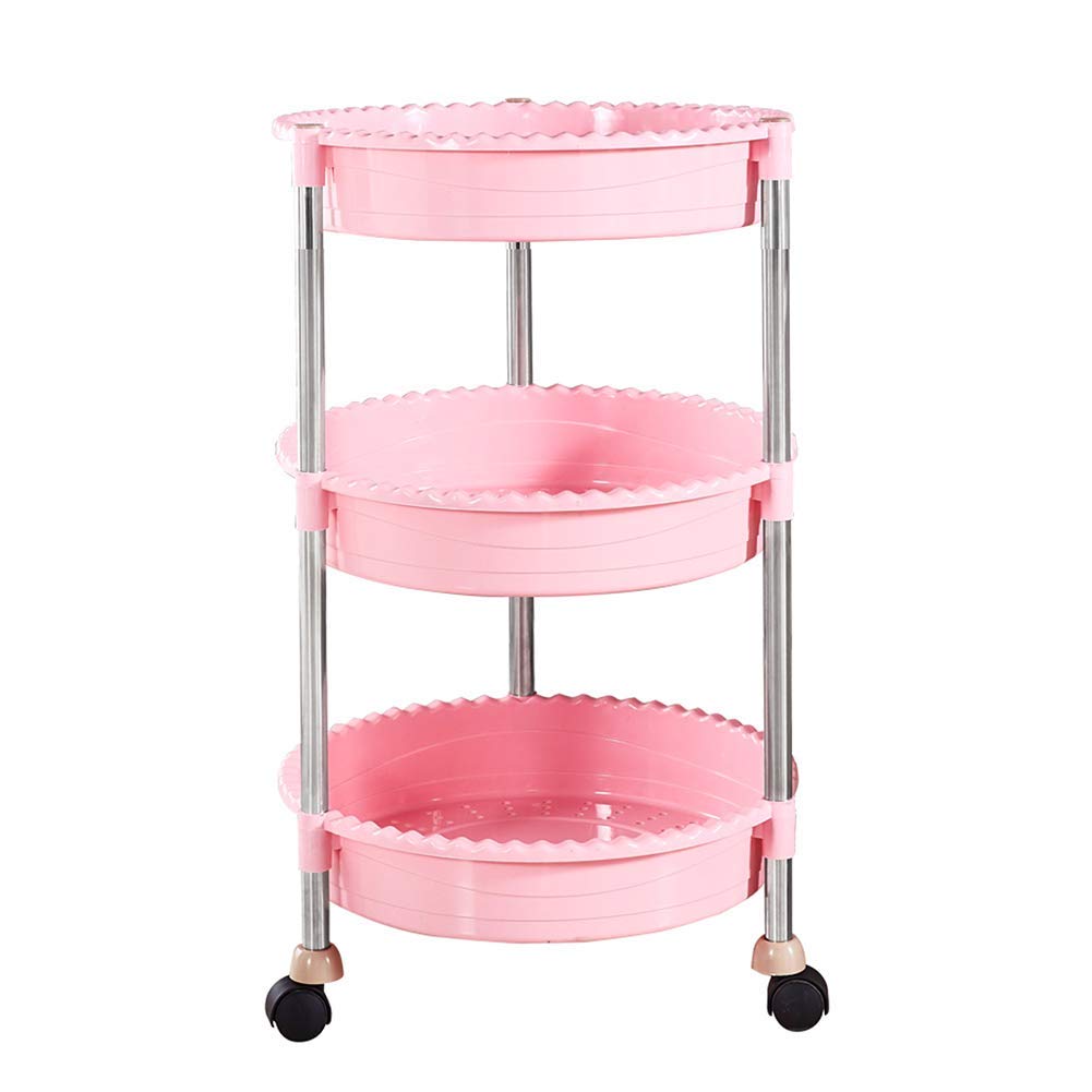Carros de Almacenamiento móviles, carros móviles de Cocina, Carro de Belleza móvil de 3 Niveles, Bandeja para peinar el Cabello, Carro rodante de SPA de Doble Uso