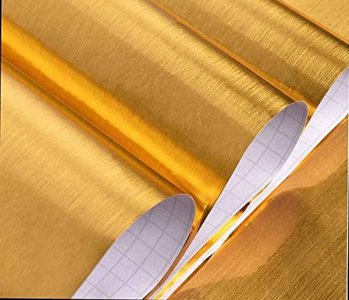 SIA VENDORS? Gold Brush Self Adhesive Wallpaper Contact Paper Self Adhesive Metallic Shelf Liner for Pooja Room/Craft Project/Door Shelve Side Board Wall & Fridge (12 X 24 Inches) (B09P4X77RV) Amazon Price History, Amazon Price Tracker