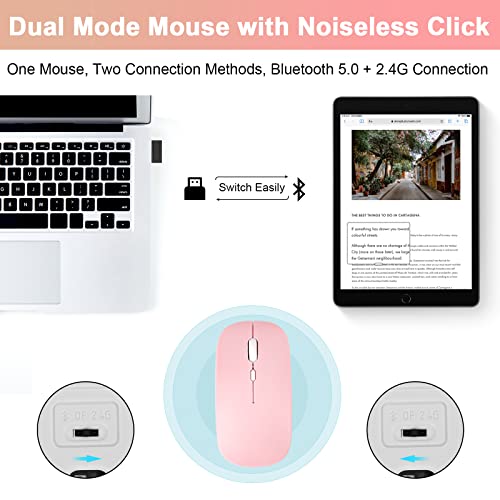 Image of SOPPY Keyboard Case with Mouse for iPad Air 11-inch (M3 2025 / M2 2024) & Air 5th /4th Gen & iPad Pro 11 inch (1st /2nd /3rd /4th Gen), Detachable Bluetooth Keyboard Cover, Rechargeable, Pink