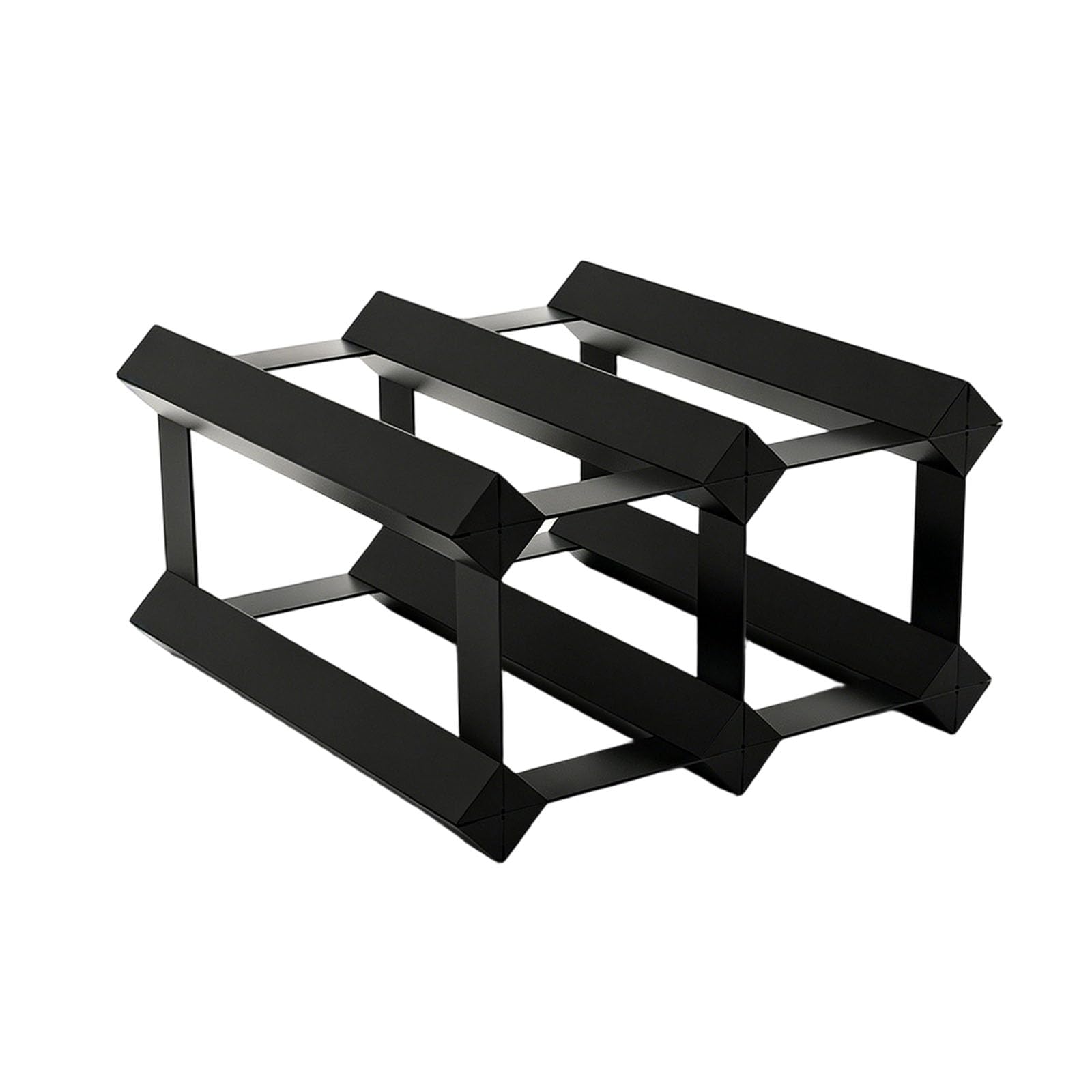 Elnwnnkc Wood Wine Rack with Black Finish for Kitchen Countertop Display, Freestanding Pine Bottle Organizer for Dining Room Wood Wine Rack Black Freestanding Bottle