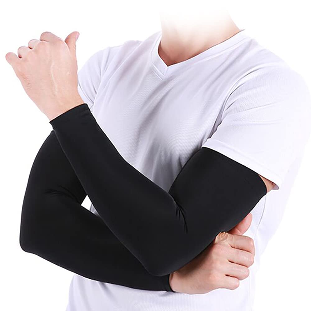 TopTie Custom 1 Pair Arm Sleeves Personalized Compression Sleeves for Men Women-1 Pair Black-XS