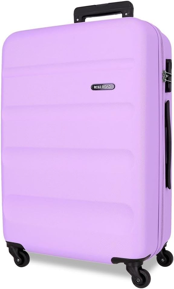 Flex Large Suitcase Purple 51x75x28cm Rigid ABS Combination Lock Side 97L 3.95kg 4 Double Wheels, Berry, Large Suitcase