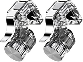 For Wilderness Action Controller, Pack of 2, Transparent, Mobile Game Controller, Cell Phone Game, Trigger Fire, Button, Shooter Hand Grip, High Sensitivity, Joystick, Shooting Button, Left and Right Use, Continuous Shooting, Does Not Interfere with Power