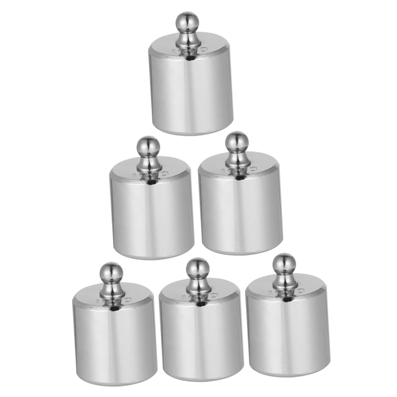 Anneome 6piezas Pesas Divididas Cromadas De Gramos Pesas De Calibración Para Básculas Digitales Para Laboratorios y Enseñanza Suministros De Precisión Para Básculas