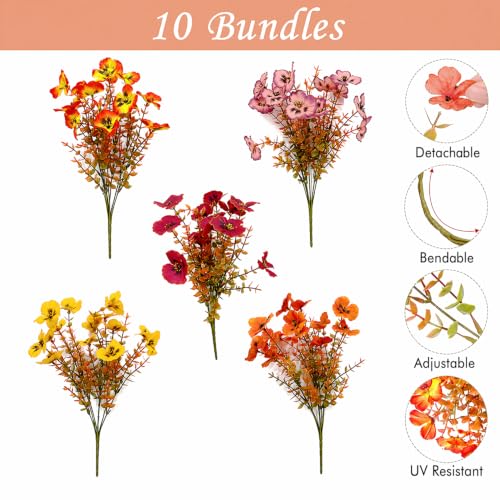 Fanfantoey Artificial Fall Flowers for Outdoors Decoration - image 4
