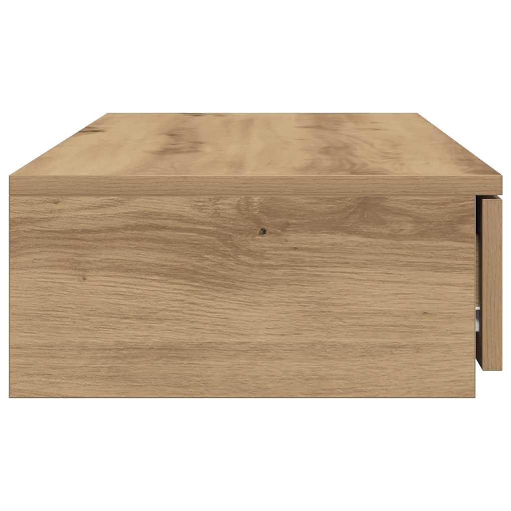 vidaXL Cassetti per Letto Rovere Artigianale 80 x 36,5 x 16,5 cm, Mobili per la Camera minimalisti, unità Elegante, Soluzione spaziosa, Scatola in Legno Resistente, Design salvaspazio