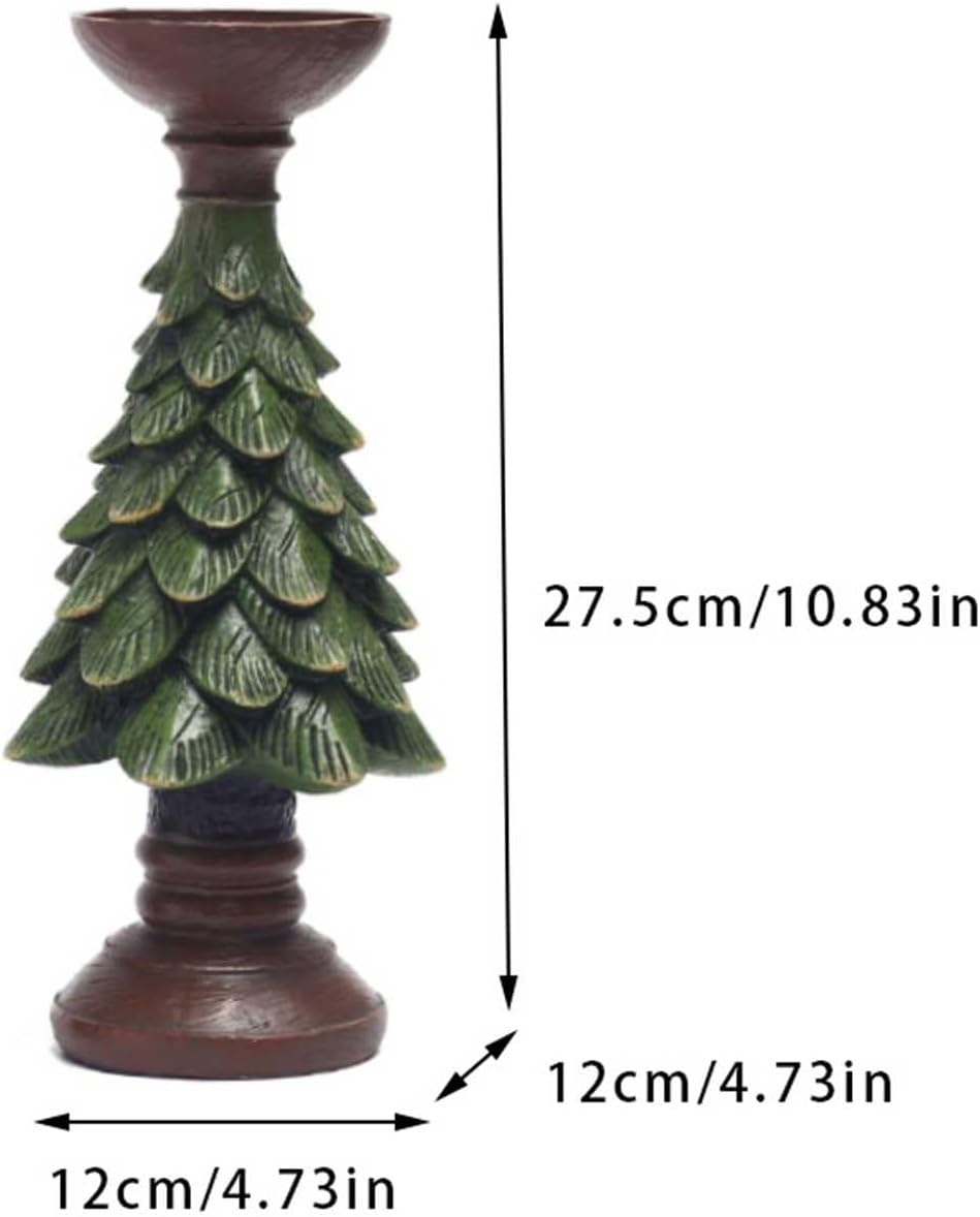 Candleholder Resin European Style Christmas Tree Stand Candlestick Home Living Room Desktop Decoration
