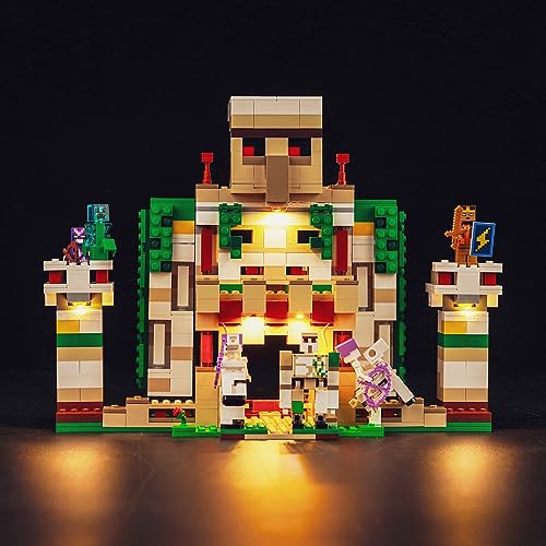 LocoLee LED Light Kit for Lego Iron Golem Fortress 21250 - 2023 Upgrade (Lights Only)