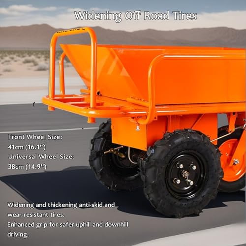 Carretilla eléctrica MINGYIHUI de construcción, motor de 1500W, batería 48V 20Ah, capacidad máxima 881 libras miniatura 7