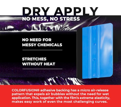 ColorFusion PPF by VViViD, Gloss Cosmic Purple Dry Apply PPF Vinyl Car Wrap Roll 1ft x 5ft - Image 4