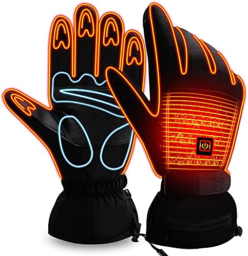 ZLYJ Guantes Térmicos Recargables para Unisex, Guantes Térmicos Térmicos con Batería Eléctrica, Senderismo Al Aire Libre, Esquí, Camping, Ciclismo, Calentador De Manos A,L