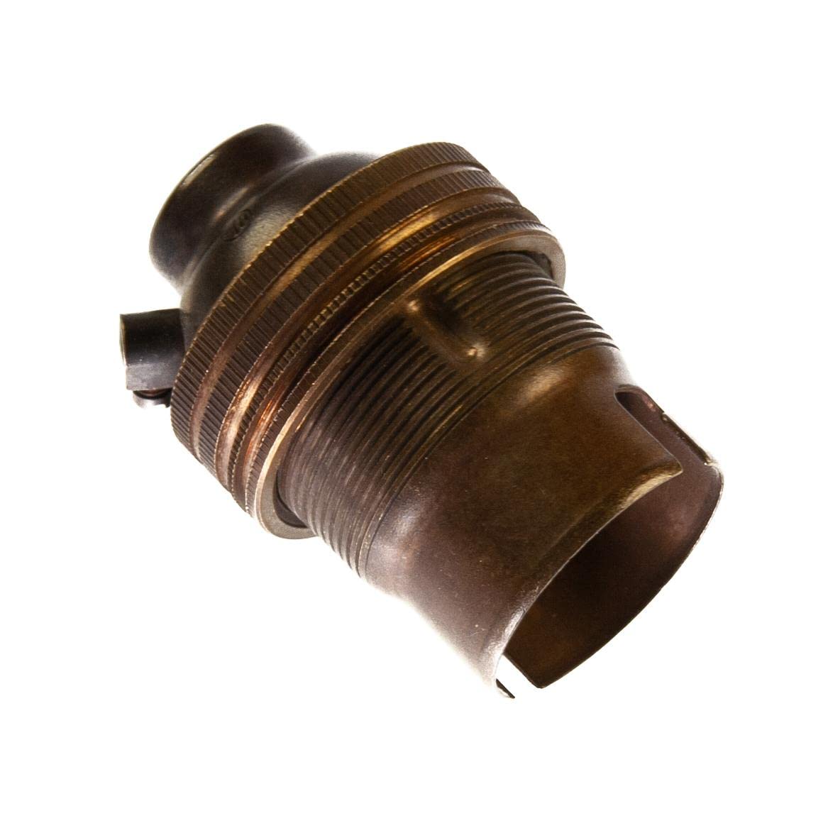 Thunderfix Brass Old English Lamp Holder Bayonet Cap (Bc) (B22d) Bulb Holder 1/2" Screw Thread