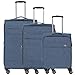 Produktbild TITAN Novum 3er Set Weichgepäck Trolley 4-Rad Stoff Koffer 3tlg. 390102 S + M + L, Farbe:Navy