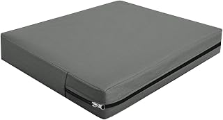 SYLC Wasserdicht Sitzkissenbezug Outdoor, Draußen Polsterbezug Mit Reißverschluss, Bezug Für Palettenkissen Wohnwagen Vollständiger Schutz (Light Grey,50×50×5cm)