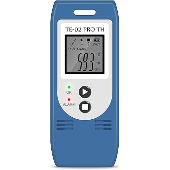 ThermElc TE-02 Pro TH Data Logger Temperature Humidity with Automatic CSV & PDF Reports Comparison of Data from Multiple Devices Monitoring of Refrigerated and Frozen Storages with Calibration Certificate