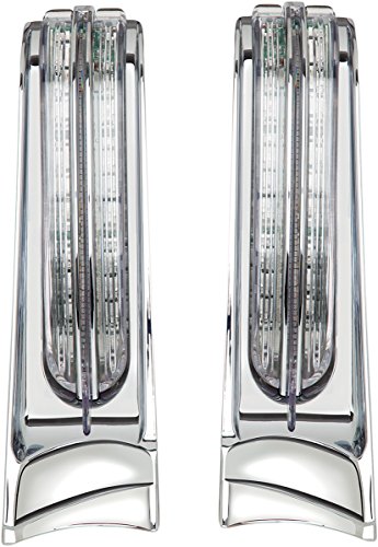 Luces LED para alforjas Ciro 40002 (luces cromadas para alforjas, para modelos Harley-Davidson FLH Touring 2014-2016)