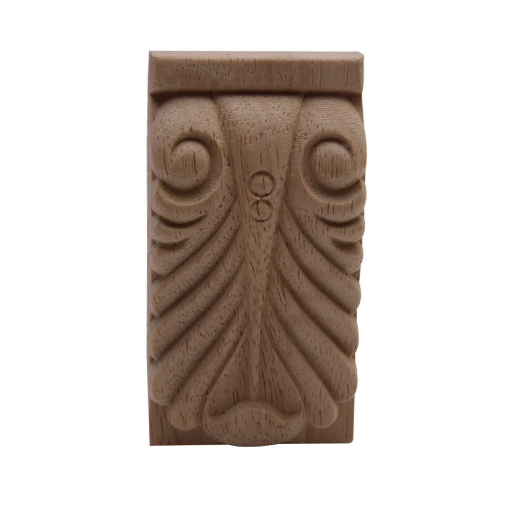 Figurines en bois Arkero B187,4 : moulure onlay couronne de fleur non peinte