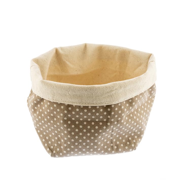 (10 Unidades) Paneras de algodón reciclado beige de puntos