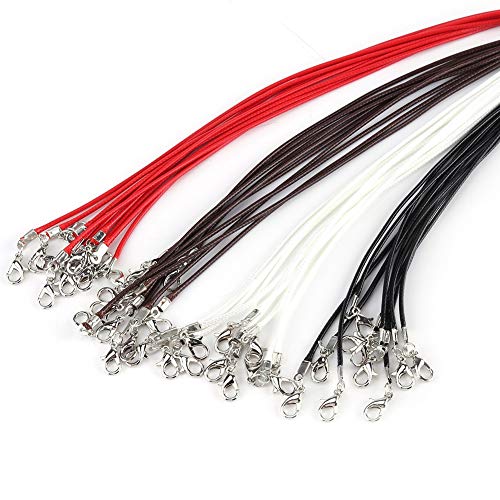 10Pcs Necklace Cord, Necklace String Rope with Clasp Bulk Waxed Cotton Cord for Charms Pendants Bracelets, Necklaces - Image 2