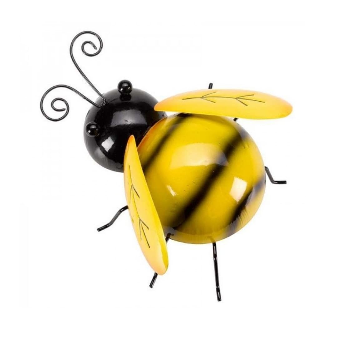 Garden Mile Bumble Bee Metal Garden Ornaments Outdoor Wall Art For Walls Fences Etc Long Lasting Hanging Garden Ornaments For Outdoor Indoor Hand Painted Metal Wall Art For Wall Decor - Image 2