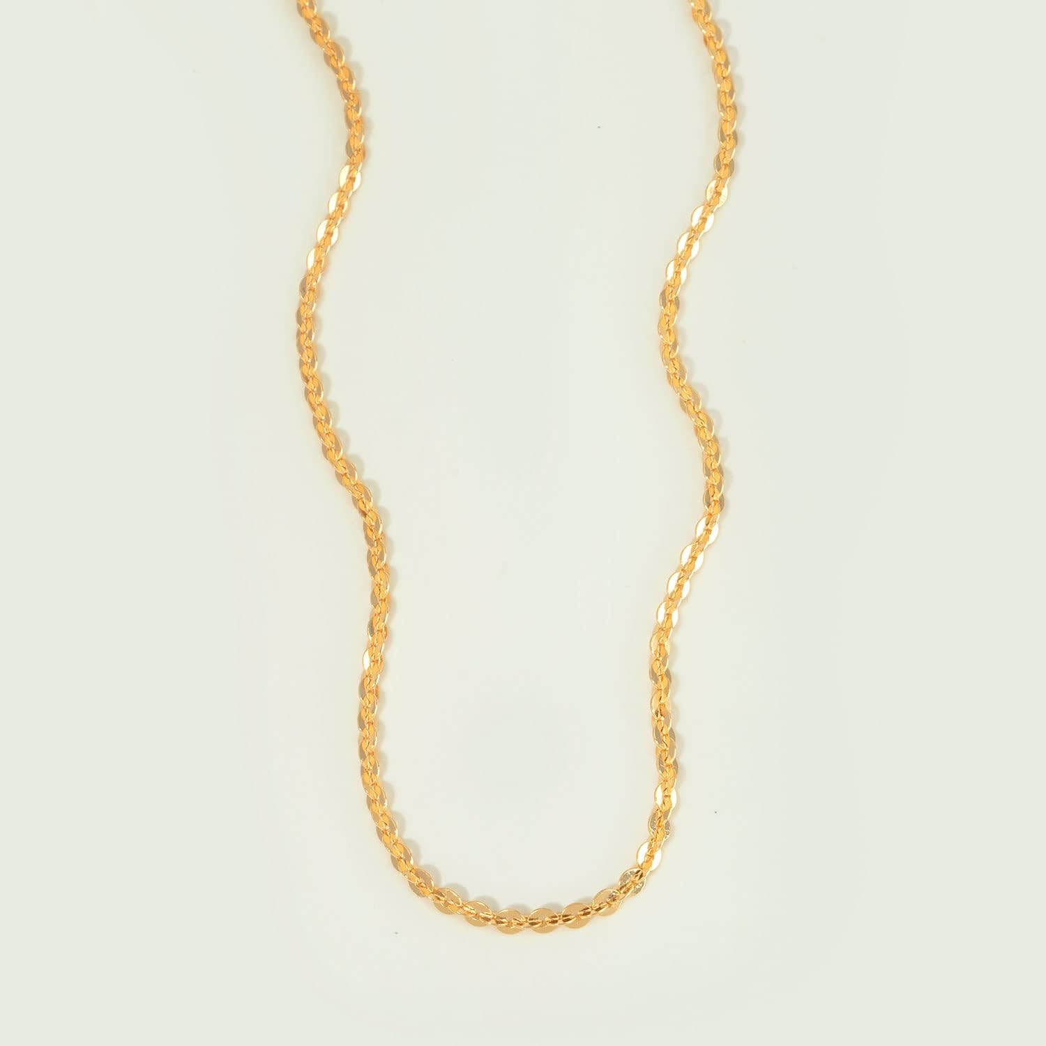 MEVECCO Gold Chain Choker Necklace,14K Gold Plated Dainty Cute Lip Chain Long Necklace Delicate Fashion Choker Necklace Jewelry Gift for Women - Image 4