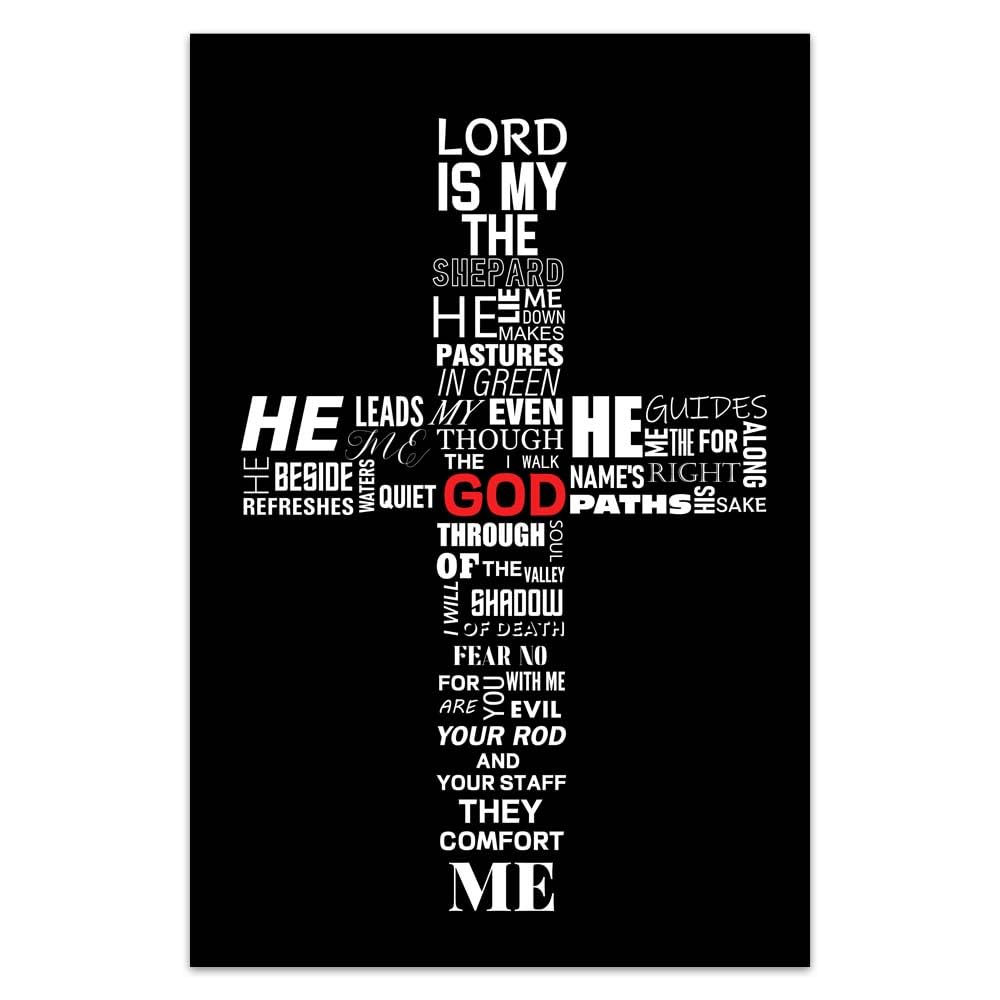 COTAILUnframed Canvas Wall Art For Bedroom Office Wall Decor, 18x12in The Cross of God Wall Decorations For Living Room Painting Pictures Artwork For Modern Posters Prints Home Decor