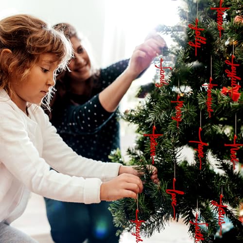 Décorations de Noël chrétiennes en bois 18 styles rouge