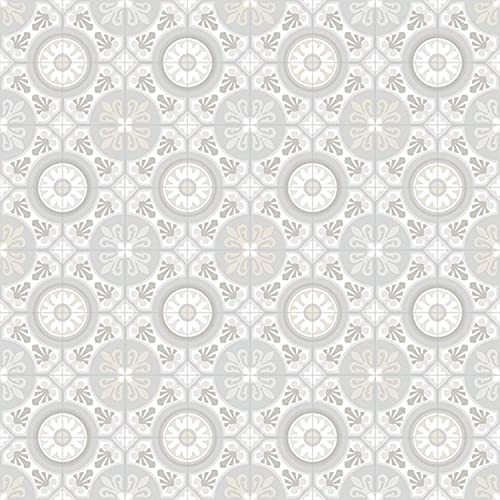 WKNA5524- New Atlantic Tile Effect Designer Vinyl Flooring (2WX2.5L(6'6"X8''2), 5524)