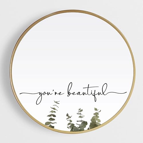 Miniatura 5 de Calcomanía "Eres Hermosa", Adhesivo de Afirmaciones Positivas para Espejo, Vinilo Negro de 16x3.3 Pulgadas para Decoración de Salón de Belleza,