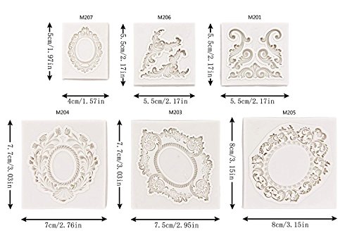 Stampi in silicone con fregi in stile barocco a