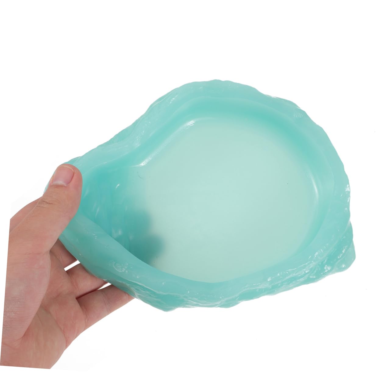 SUPVOX 2 Pezzi Ciotola Acqua per Rettili in Resina, Luminosa al Buio, Antiscivolo, per Terrario e Alimentazione