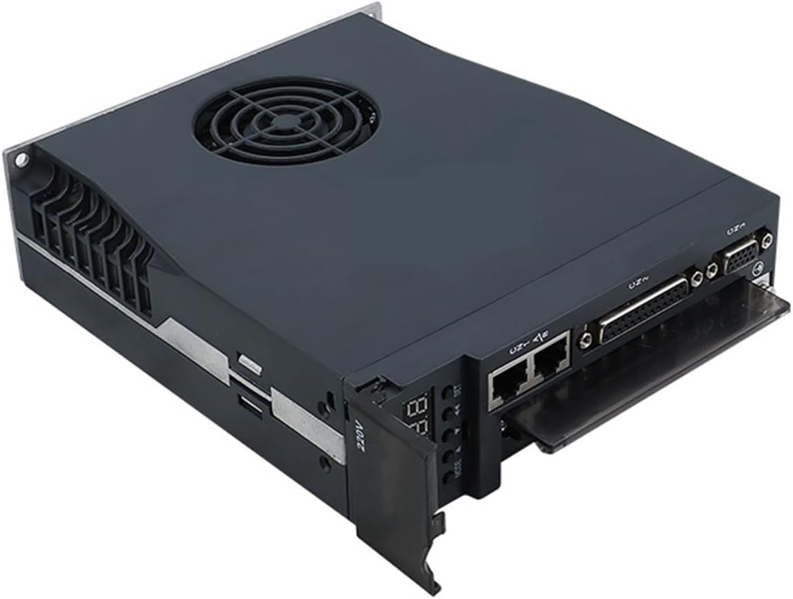 Close-up view of the Huayong AASD series servo motor driver's control panel, showing the digital display and navigation buttons.