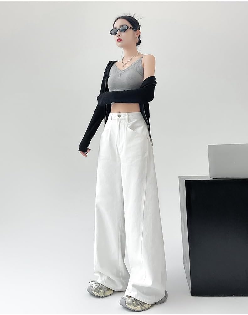 Women's Vintage High-Waisted Loose Casual Wide-Leg Pants